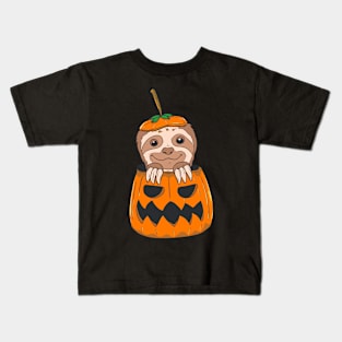 Sloth Pumpkin Kids T-Shirt